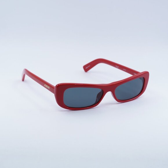 Jacquemus CAPRI JAC/55 C2 Sunglasses Red Rectangle Frame, Grey Lenses - Picture 4 of 11